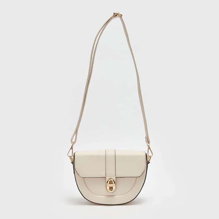 Leather Look Strappy Women Arm Bag