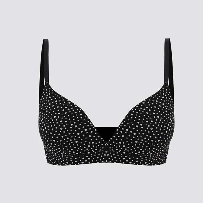 Non-wired Filled Polka Dot Bra