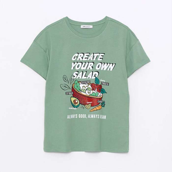 Casual Crew Neck Printed Short Sleeve